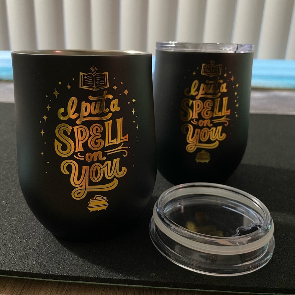 Two New wine tumblers for the Disney Hocus Pocus fan or wine fan! Set of 2.